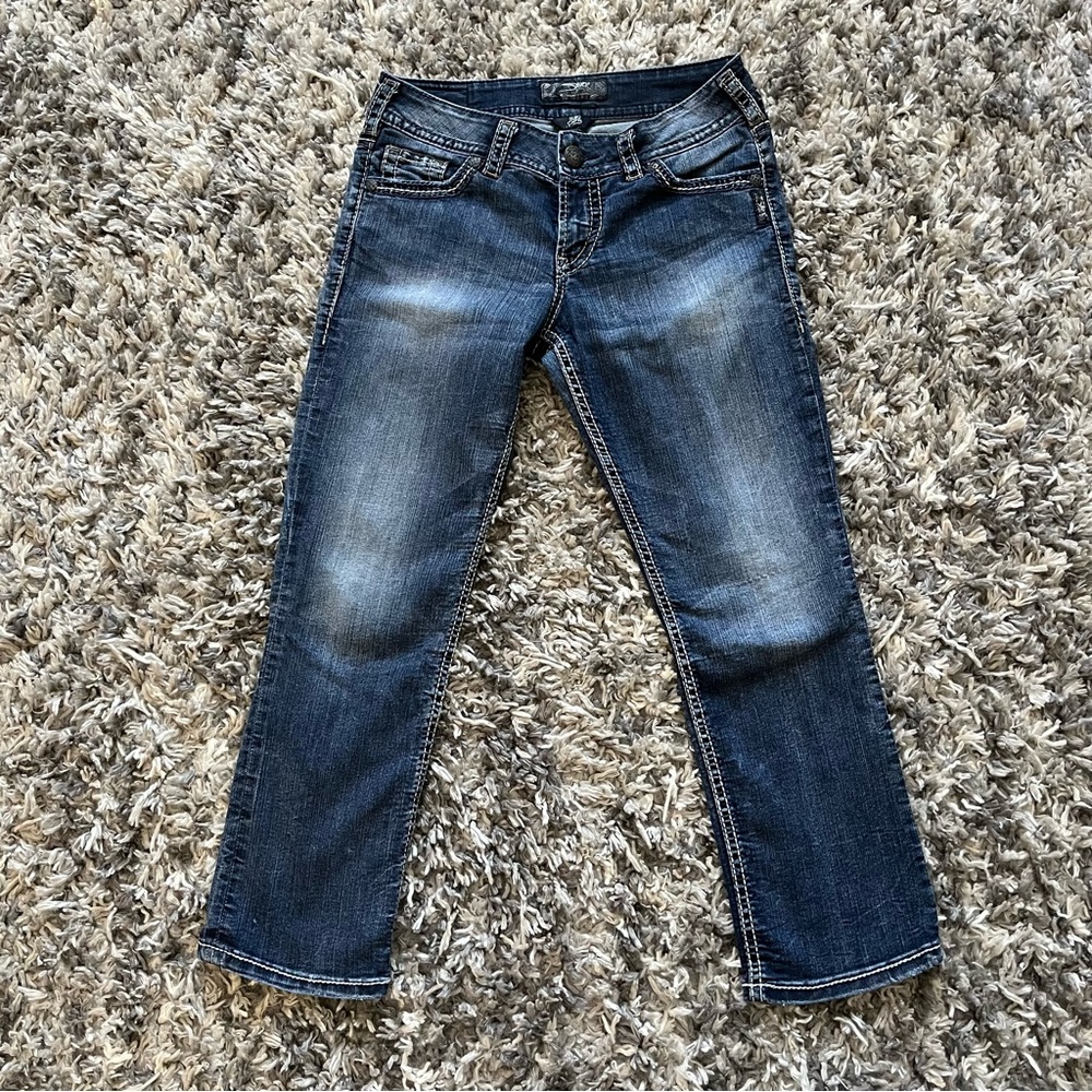 Silver Suki Size 29 Capri